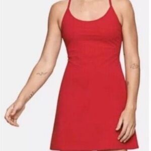 Classic red exercise dress